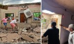 Se derrumbó el techo de una vivienda y una familia se salvó de milagro