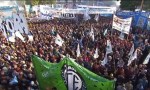 El mensaje de Cristina Kirchner emitido en Plaza de Mayo.
