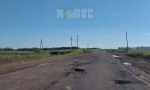El deplorable estado de la ruta nacional 89 entre Pinedo y Gancedo.