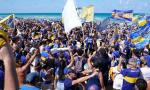 Boca hizo historia: banderazo multitudinario en las playas de Miami antes del debut en el Mundial de Clubes.