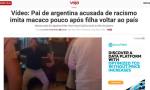 Medios de Brasil reflejaron el gesto racista del padre de Agostina Páez.