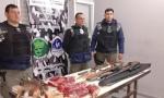 Detienen a cazadores furtivos con armas y animales faenados.