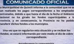 Quimilí: intendente informó que por la caída de la coparticipación aún no pagó a los contratados.