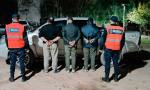 Tres detenidos en allanamientos por un caso de abigeato agravado.