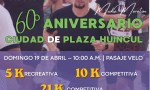 La Dirección de Deportes de la Municipalidad de Plaza Huincul informa que se encuentran abiertas las inscripciones para la Carrera 60° Aniversario de la ciudad, que se desarrollará el domingo 19 de abril.