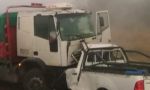 Urgente un camión choco con una camioneta en Chorroarín