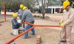 La plaza de la salud con nuevas luminarias LED en Joaquín V. González
