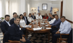 El gobernador y los ministros se reunieron el primer día hábil del año