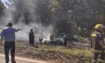 Tras despiste sobre Ruta 14, un vehículo se prendió fuego y otro quedo totalmente destrozado
