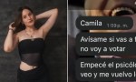 "Camila, avisame si vas a fiscalizar en mi mesa así no voy a votar": el insólito mensaje de su ex