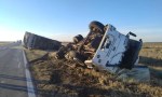Ruta 7: murió un conductor tras volcar su camión con acoplado cerca de Levalle