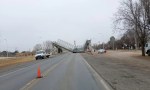 Ruta 7: Se cayó un puente peatonal y tuvieron que cortar una ruta de Córdoba