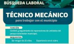 En la Municipalidad de Cutral Co buscan a técnico mecánico
