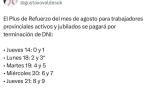 DESDE ESTE JUEVES SE PAGA EL PLUS DE REFUERZO PARA ESTATALES