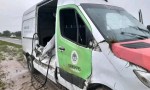 DESPISTE Y VUELCO DE UNA AMBULANCIA EN SAN LUIS DEL PALMAR