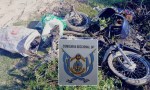 MOTOCICLETA ROBADA ES RECUPERADA TOTALMENTE DESARMADA