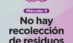 Mañana no habrá recolección domiciliaria de residuos