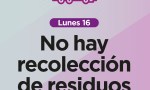 El lunes no habrá recolección domiciliaria de residuos
