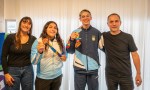 Abella recibió a otros dos medallistas de los Juegos Suramericanos de la Juventud