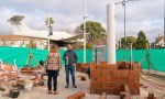 Avanza la construcción del nuevo mástil en el Parque Urbano