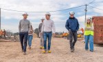 Abella recorrió el avance de obra del Centro Nacional de Rugby que se construye en Campana 