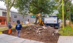 El Municipio avanza con nuevas obras de bacheo de hormigón sobre Ameghino