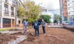 Abella supervisó obras de bacheo de hormigón en el casco urbano