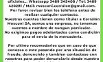 COMUNICADO DE MOSCONI S.A