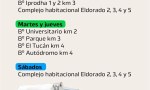 Eldorado: Cronograma de Recolección Nocturna