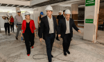 Orrego recorrió las obras de remodelación del Teatro Sarmiento
