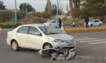 EN JÁCHAL: UN MOTOCICLISTA TERMINÓ INTERNADO TRAS UN FUERTE CHOQUE