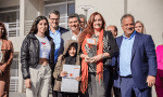 Orrego encabezó una nueva entrega de viviendas, esta vez en Rawson