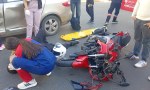 Violento choque en Avenida Ignacio de la Roza y Santiago del Estero: motociclista terminó en el Rawson