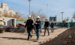 Orrego recorrió la obra del nuevo Instituto Odontológico de San Juan