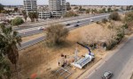 Trasladaron las primeras megaestructuras para convertir a la Circunvalación en la primera ruta solar del país y empezó su montaje