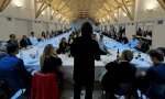 Los diputados sanjuaninos Peluc, Picón y Moreno, en el asado en Olivos con Milei