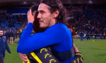 Cavani y el gran gesto con un debutante de Almirante Brown a quien le regaló su camiseta