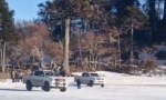 Grave incidente en Batea Mahuida: ingresaron con camionetas a una laguna congelada y realizaron maniobras prohibidas
