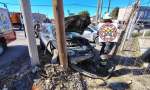 Accidente en Plottier: rescate con herramientas hidráulicas tras choque en avenida San Martín