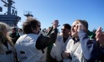 Javier Milei vivito el portaviones de guerra Nuclear de los Estados Unidos que esta en aguas Argentinas